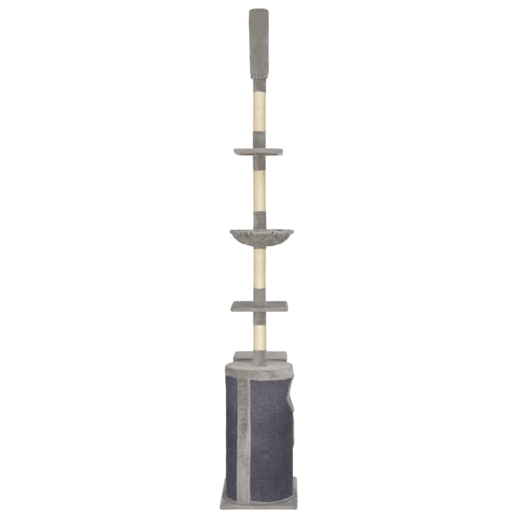 NNEVL Cat Tree with Sisal Scratching Posts Grey 260 cm