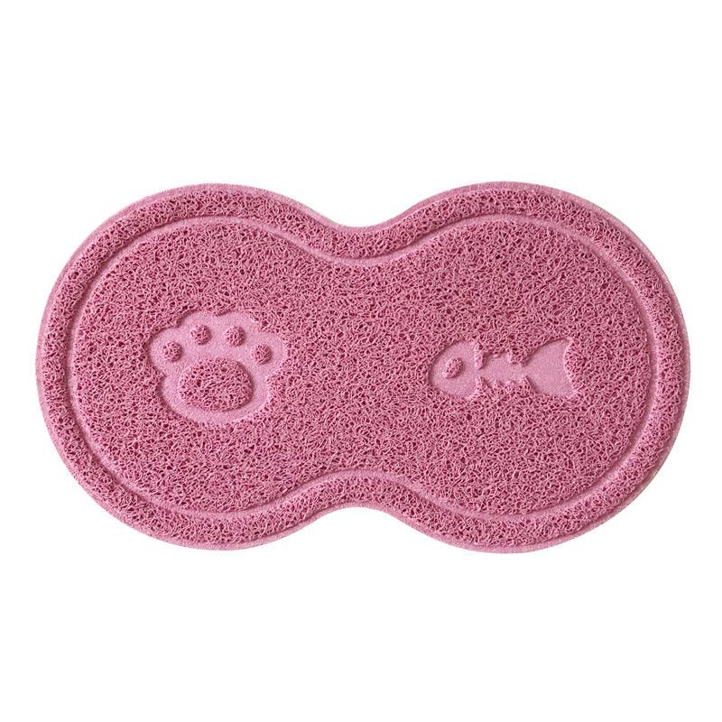 Premium Pvc Cat Litter Mat - Stylish Figure 8 Design-1