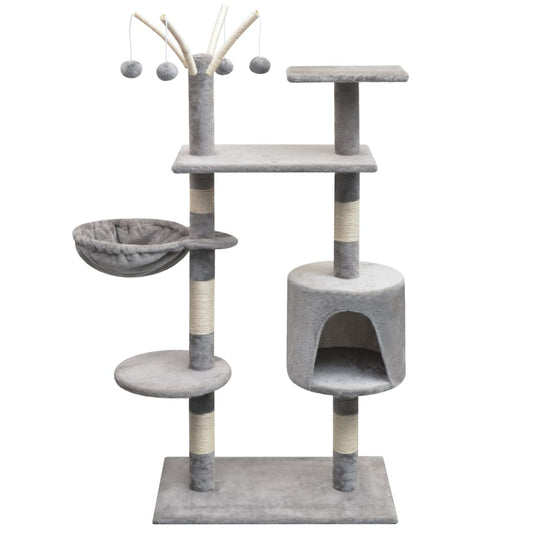 NNEVL Cat Tree with Sisal Scratching Posts 125 cm Grey