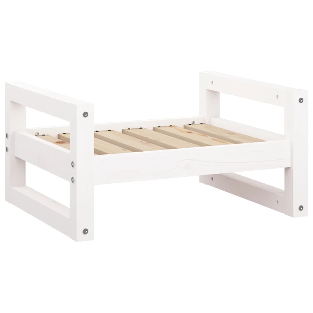 NNEVL Dog Bed White 55.5x45.5x28 cm Solid Pine Wood