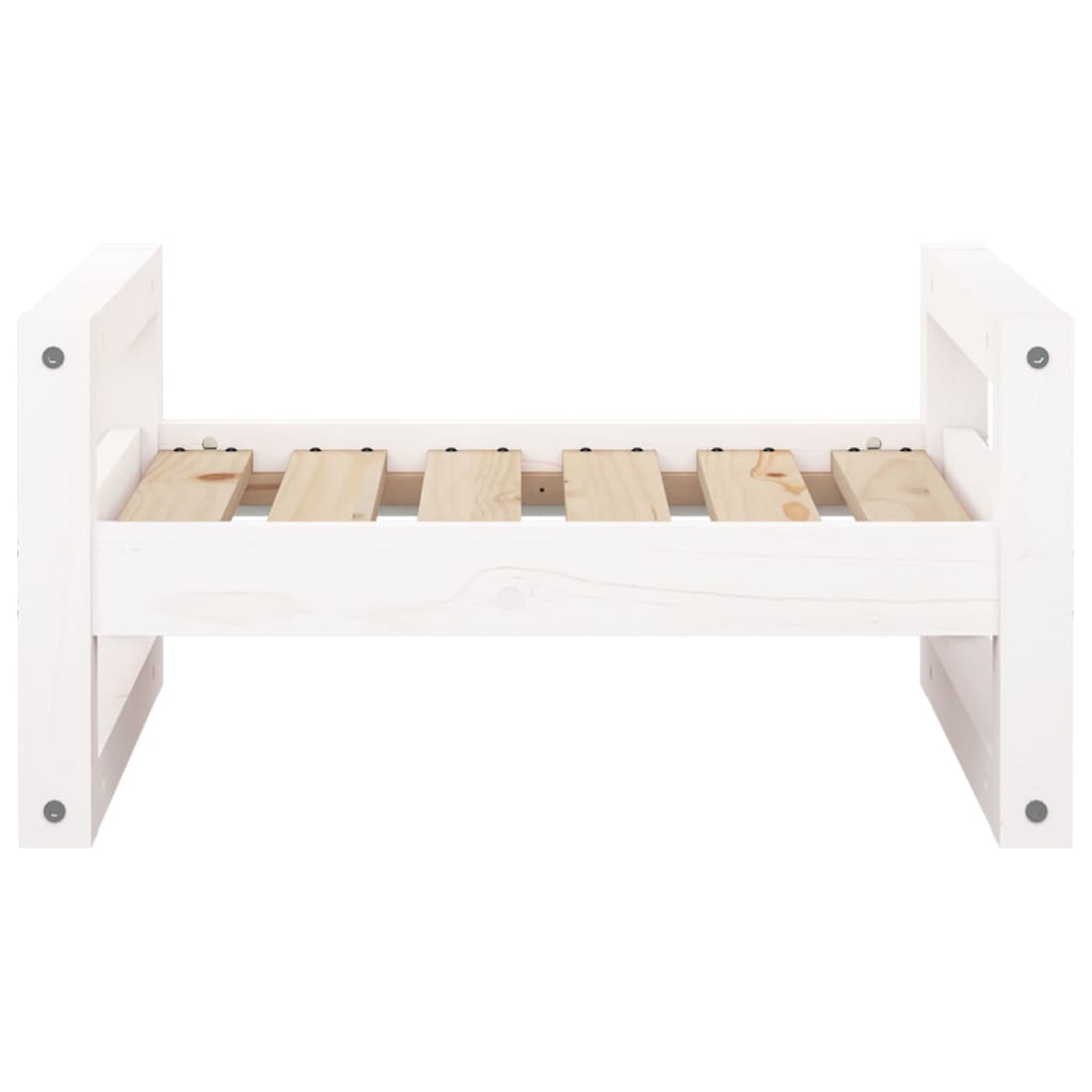 NNEVL Dog Bed White 55.5x45.5x28 cm Solid Pine Wood