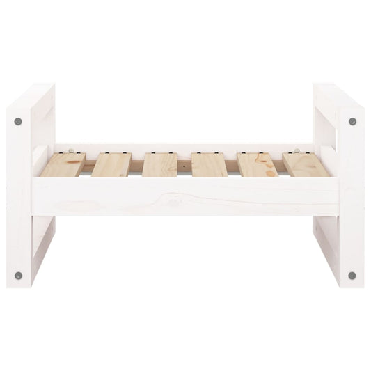 NNEVL Dog Bed White 55.5x45.5x28 cm Solid Pine Wood