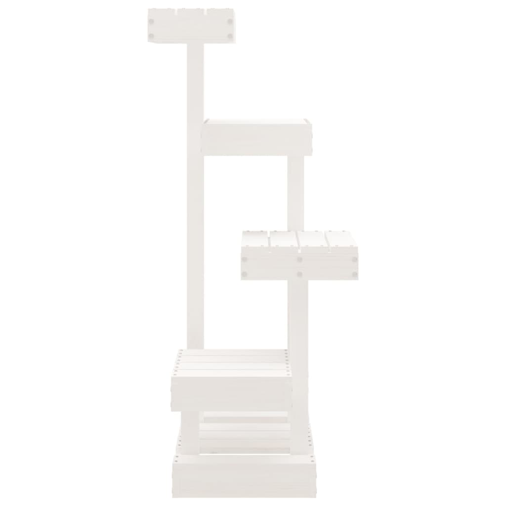 NNEVL Cat Tree White 45.5x49x103 cm Solid Wood Pine