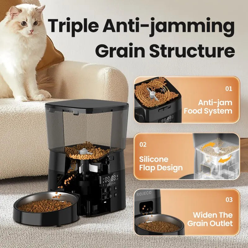 NNEOBA Smart Control Automatic Pet Feeder for Cats and Dogs