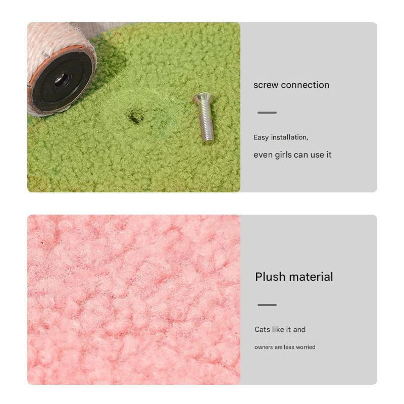 NNEDSZ Pink Compact Cat Climbing Frame with Dual-Level Sisal Posts and Playful Design – Perfect for Scratching and Jumping