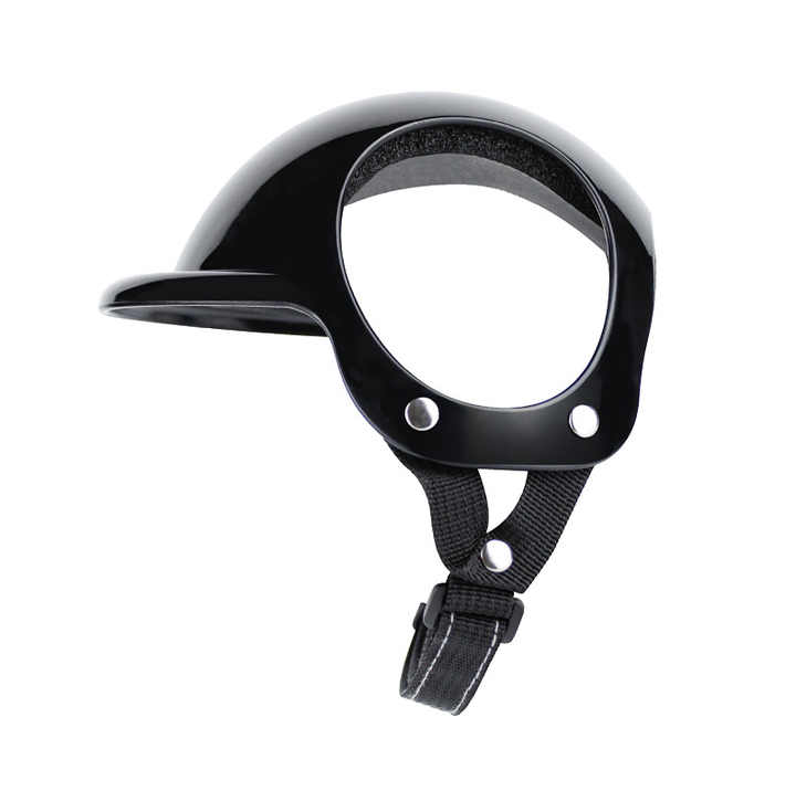 NNEDSZ Size L Black Pet Safety Helmet - Stylish Protective Headgear for Dogs