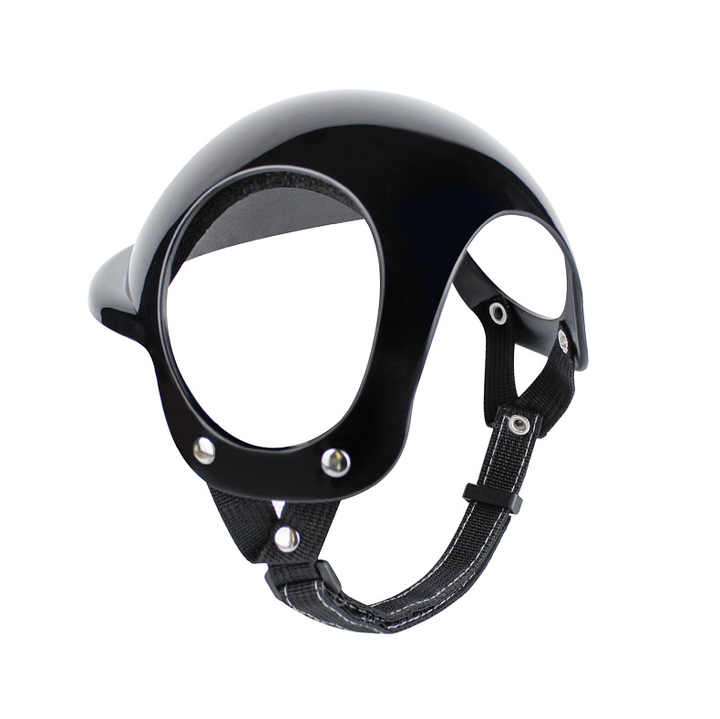 NNEDSZ Size L Black Pet Safety Helmet - Stylish Protective Headgear for Dogs