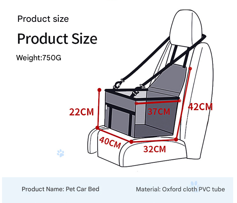 NNEDSZ Black bone print Portable Pet Car Seat for Dogs and Cats - Adjustable Car Seat Cover, Pet Travel Car Carrier with Safety Belt